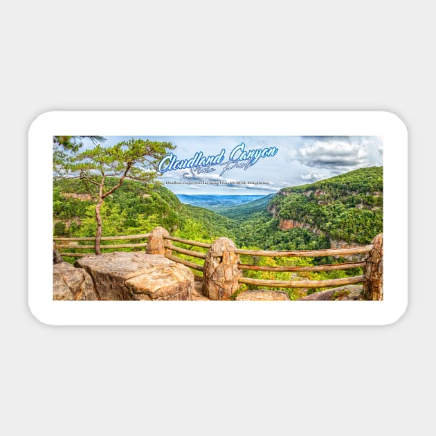 Cloudland Canyon State Park Sticker by Gestalt Imagery